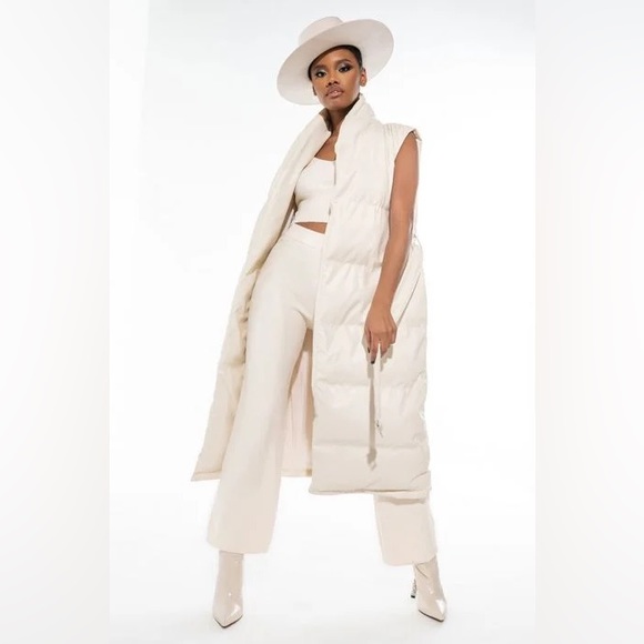 PUFFIN STUFF LONG PU PUFFER VEST - Picture 7 of 8